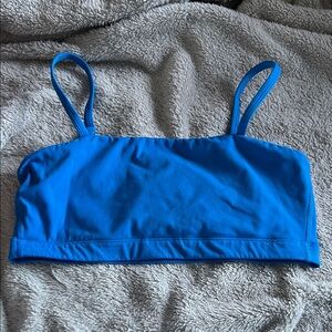 Women’s Blue Bikini Top with Adjustable Straps